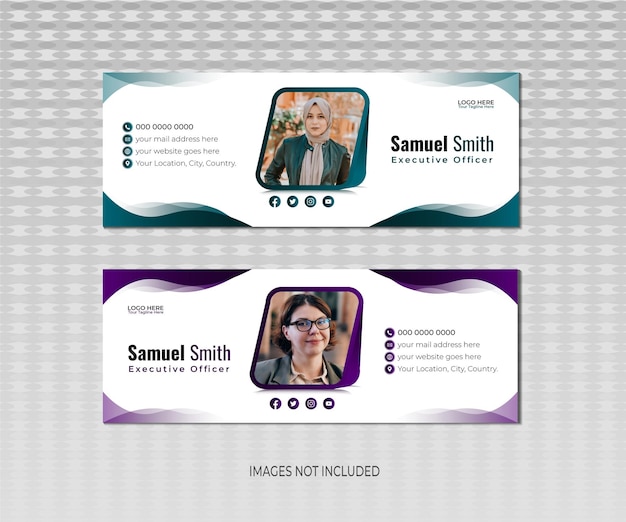 Personal business email signature design template