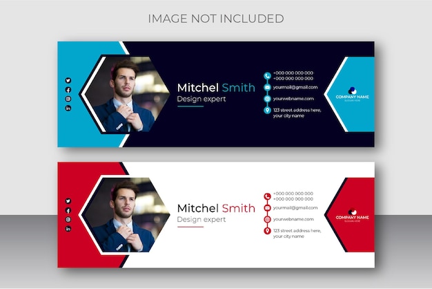 Personal business email signature template design