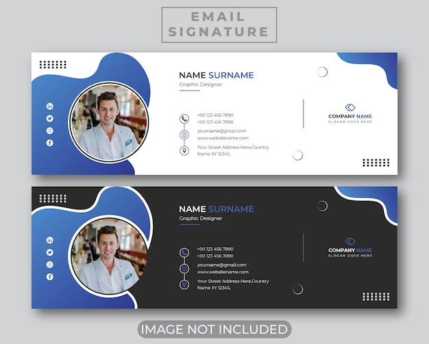 Personal business email signature template design