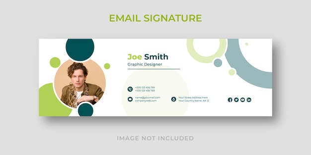 Personal business modern email signature template