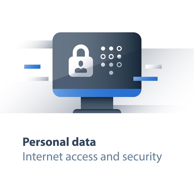 Personal data security concept illustration