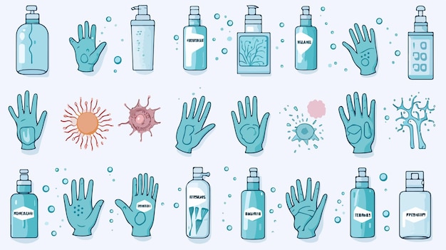 Personal Hygiene Chart Showing Various Hand Hygiene Practices