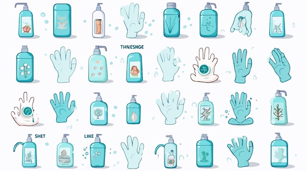 Personal Hygiene Chart Showing Various Hand Hygiene Practices