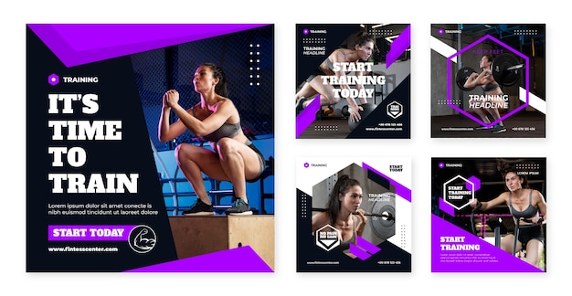 Personal trainer instagram posts design