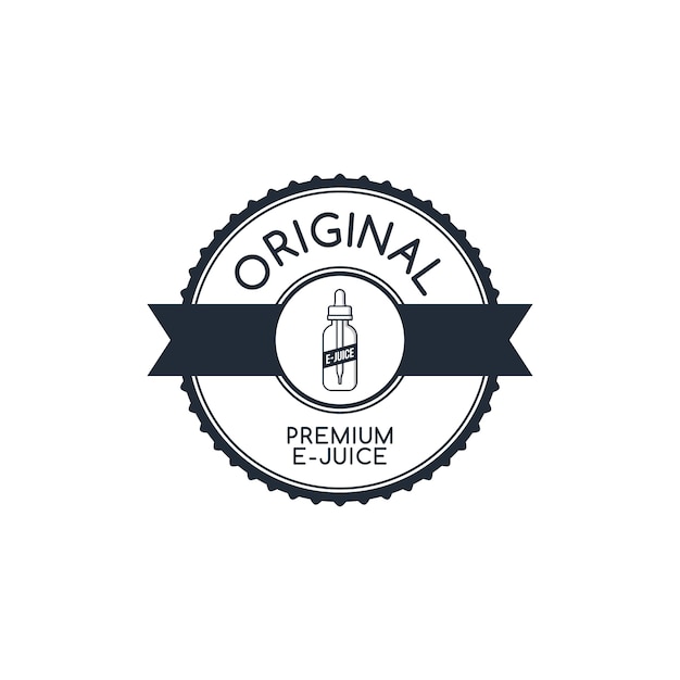 personal vaporizer e-cigarette e-juice liquid label badge set