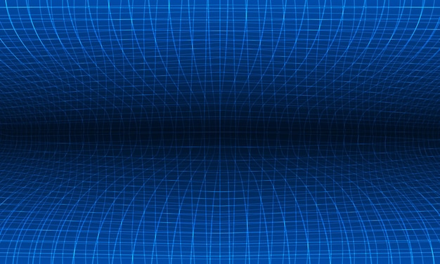 Vector perspective synthwave grid with depth of field effect.