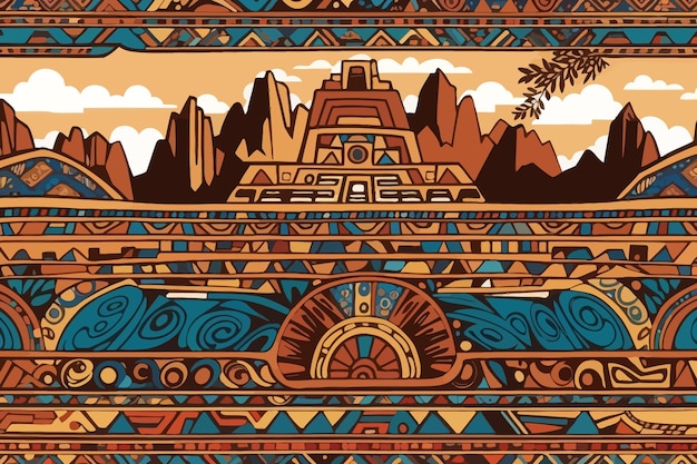 peru inca seamless pattern