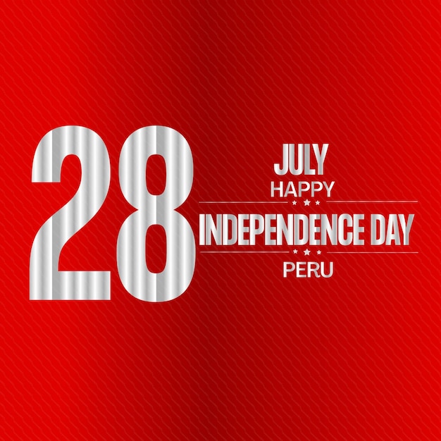 Peru independence day premium vector