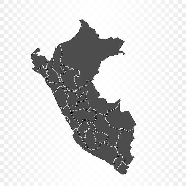 Vector peru map isolated rendering