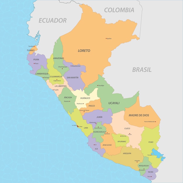 Peru Map Vector