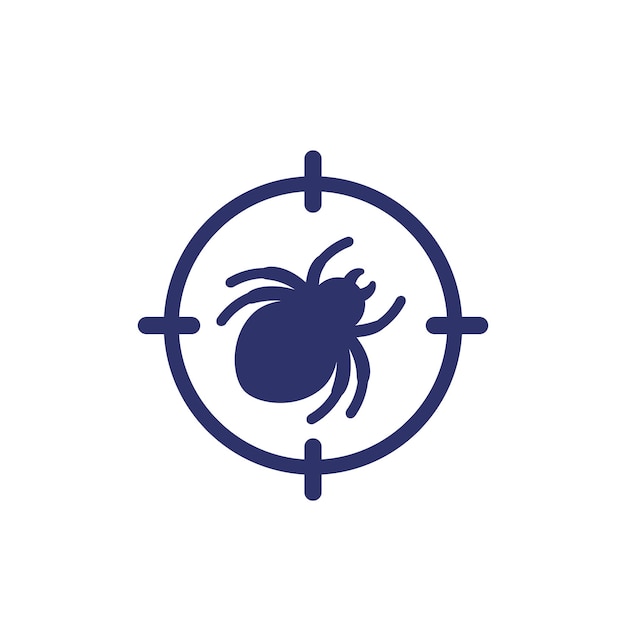 Pest control icon with a bug