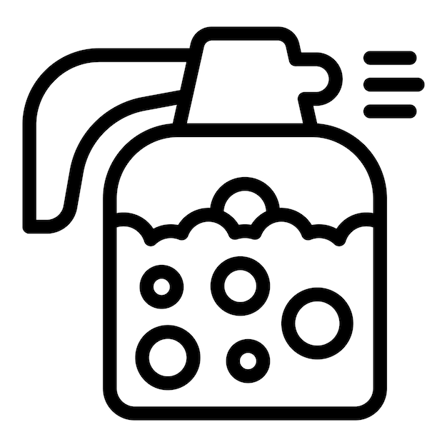 Pesticide dispenser bottle icon outline vector Farm pest control