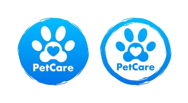 Pet Care icon Pet shop hotel veterinarian Vector stock illustration