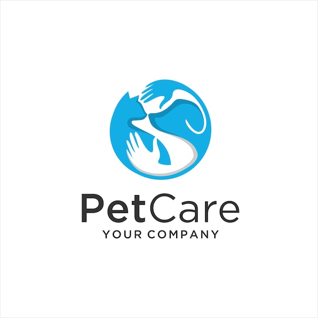 pet care logo design template pet car vector icon illustration