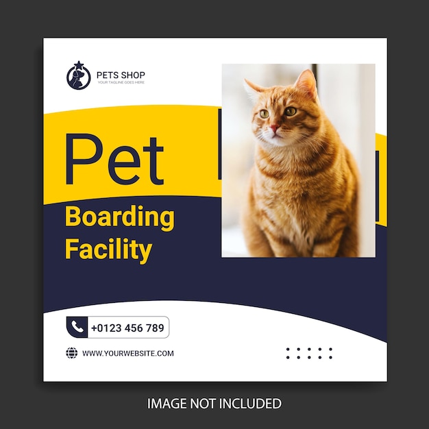 Pet care social media template and Instagram Post design facebook banner