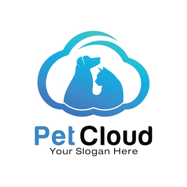 Pet Cloud logo design template