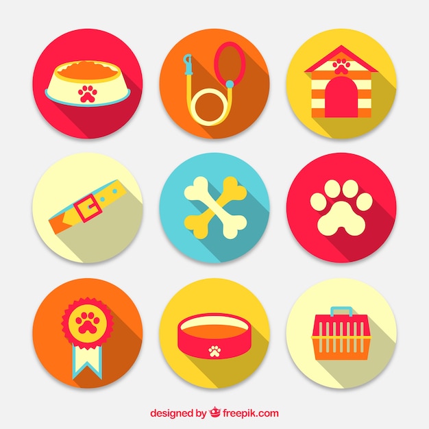 Pet elements icons pack