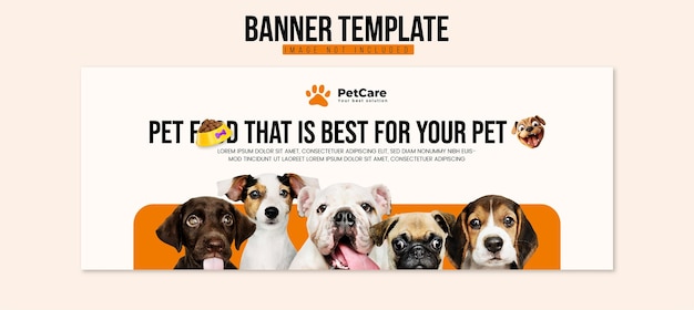 Pet facebook cover design and social media cover template