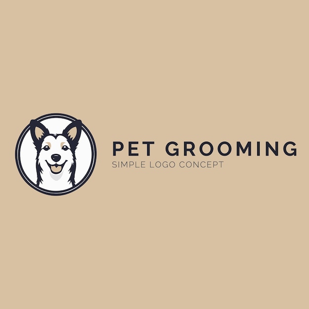 Vector pet grooming logo concept for company and branding