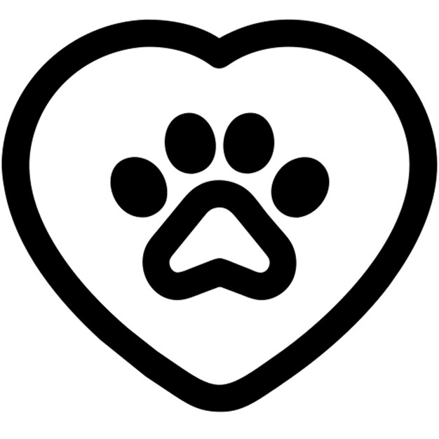 pet heart pictogram