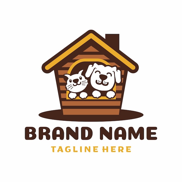 Pet House Logo Design Vector