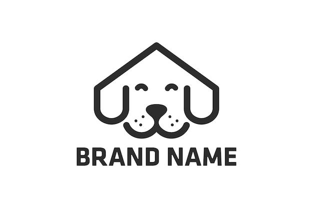 pet house shop logo design vector