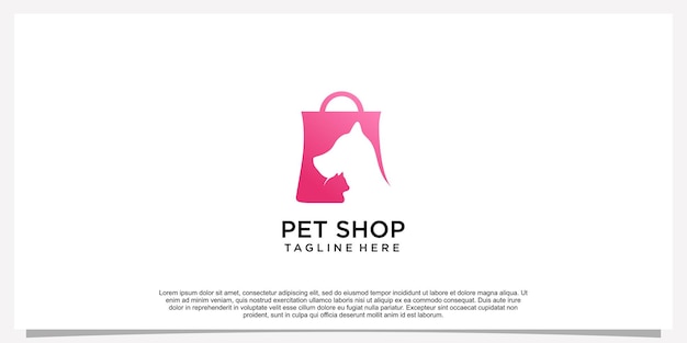 Pet logo design template pet icon simple concept Premium Vector