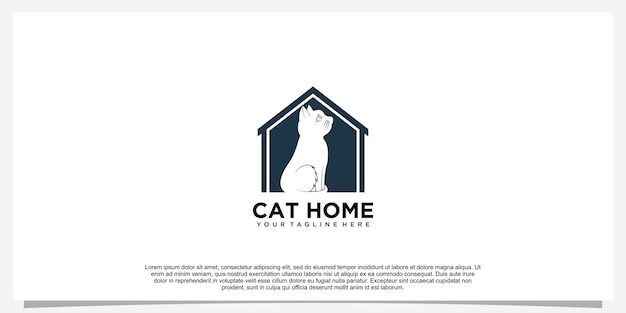 Pet logo design template pet icon simple concept Premium Vector