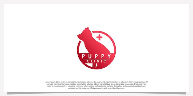 Pet logo design template pet icon simple concept Premium Vector