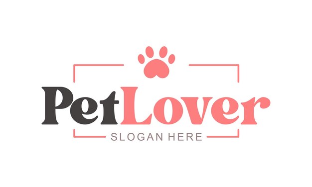 Pet lover icon logo illustration design