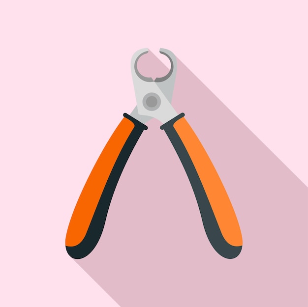 Pet nail tool scissor icon Flat illustration of pet nail tool scissor vector icon for web design