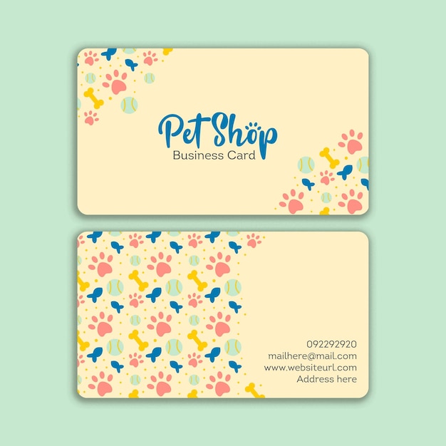 Pet Shop Business Card Template