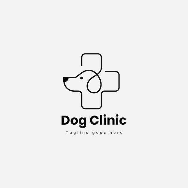 pet shop or clinic logo design. minimal pet clinic logo.