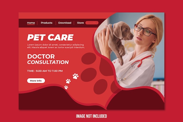 Pet Shop Landing Page Template