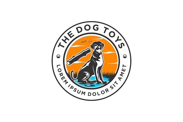 Pet shop logo dog vector labrador retriever animal logo design dog toy product logo