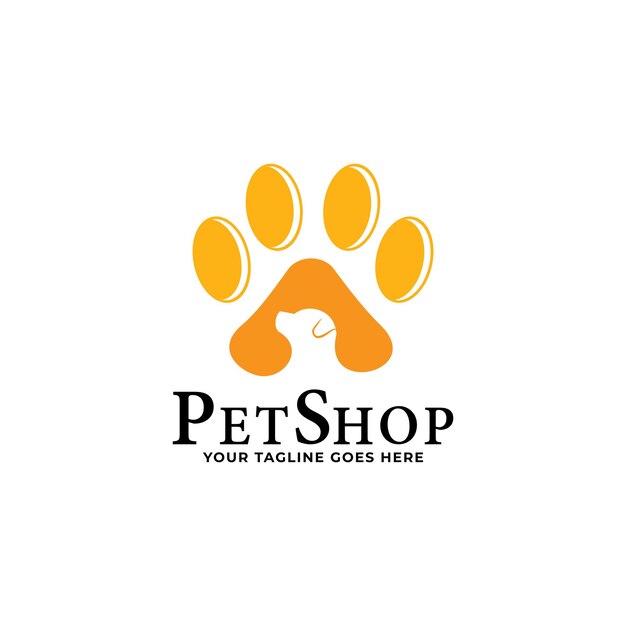 pet shop logo icon vector template