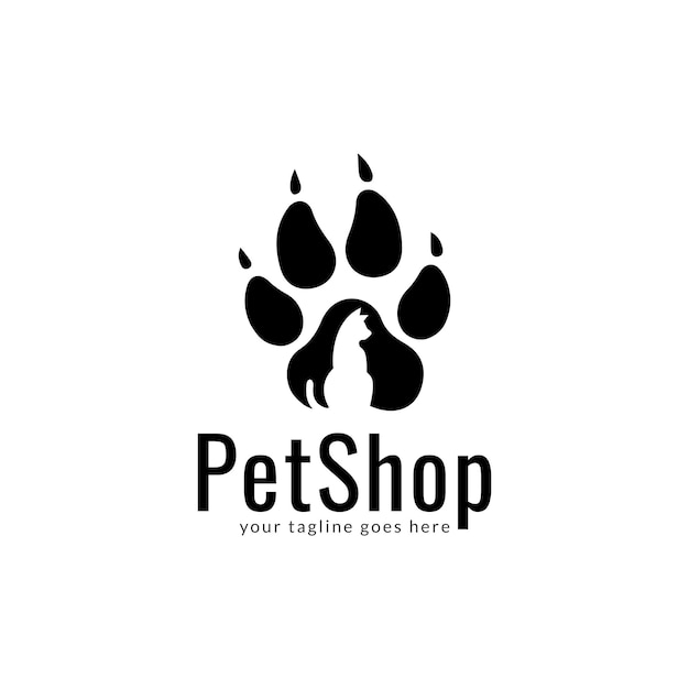 Pet shop logo template