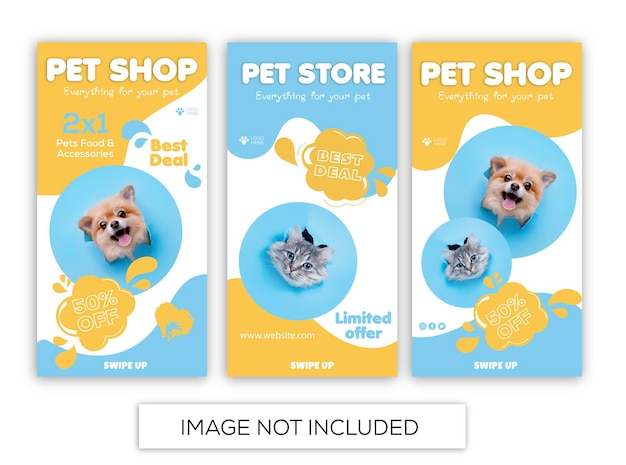 Pet shop story template set