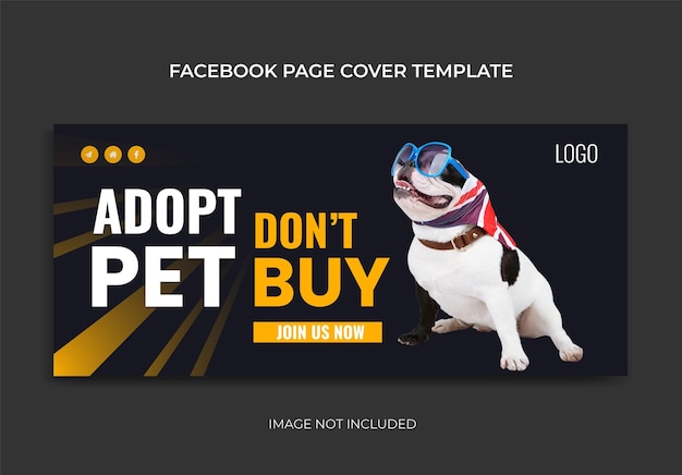 pet social media post cover template, Facebook cover design