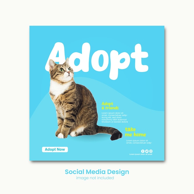 Vector pet social media post design