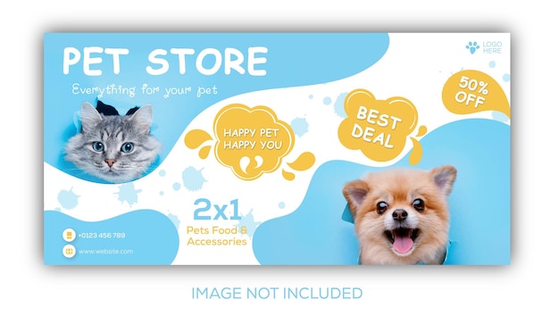 Pet store banner template