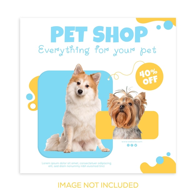 Pet store instagram template