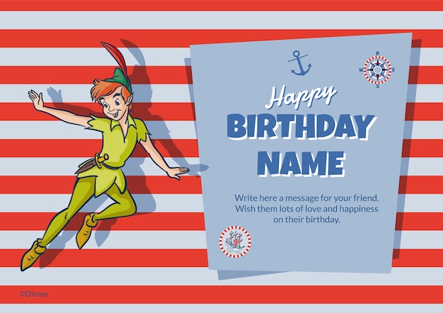 Peter Pan Birthday Card