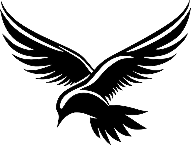 Petrel Black and White Vector illustration