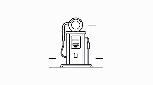 Petrol Pump Concept Line Icon Illustration