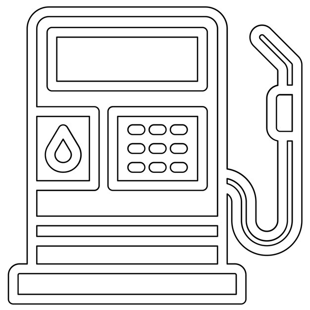 Vector petrol vector icon illustration of nuclear energy iconset