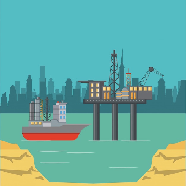 Petroleum industry concept