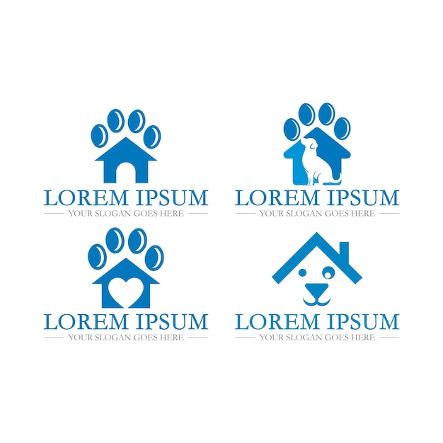 Pets care logo veterinary logo