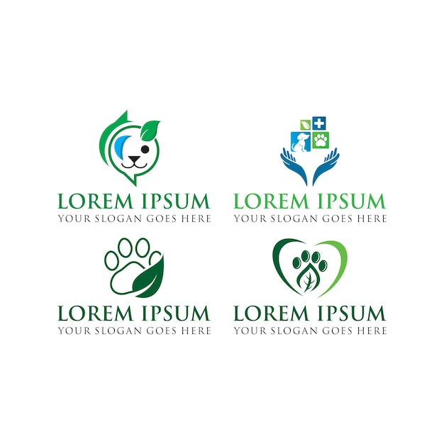 Pets care logo veterinary logo