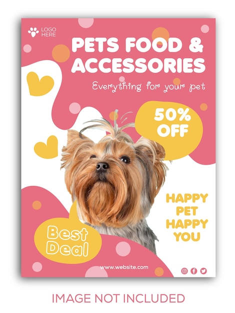 Pets food accessories shop template